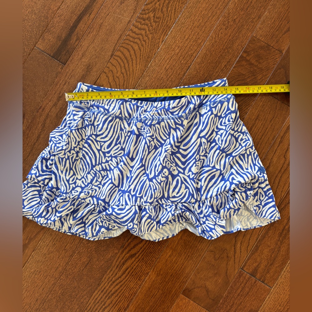 Lilly Pulitzer Blue and White Zebra Print Skirt, size small - Picture 3 of 5